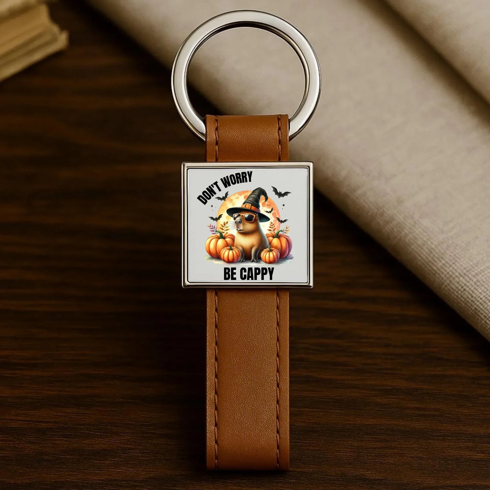 Don't worry be cappy Kapibara Halloween | Brelok HL21 - StoryCups.pl