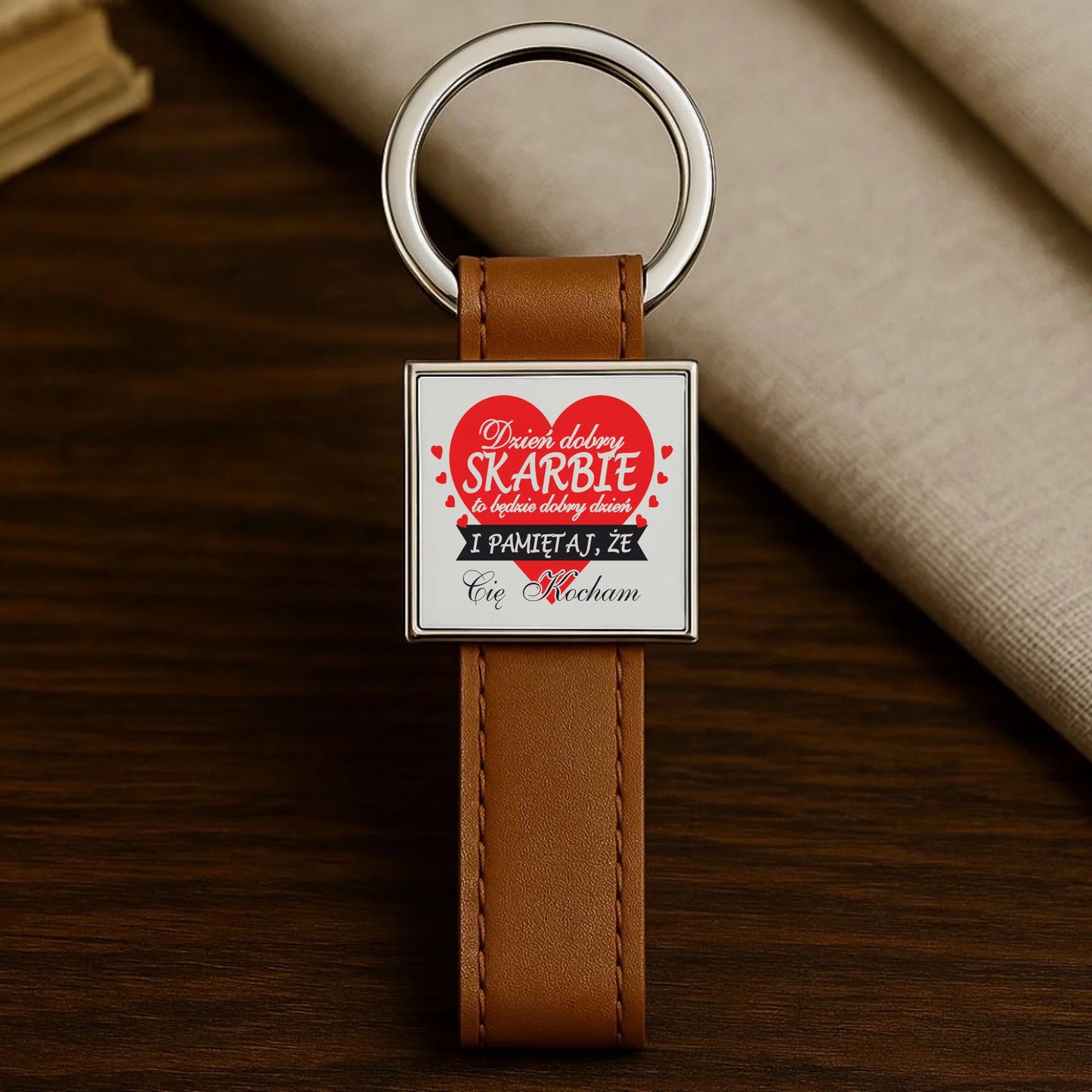 Brelok - prezent dla par - Dzień dobry Skarbie W02 - StoryCups.pl