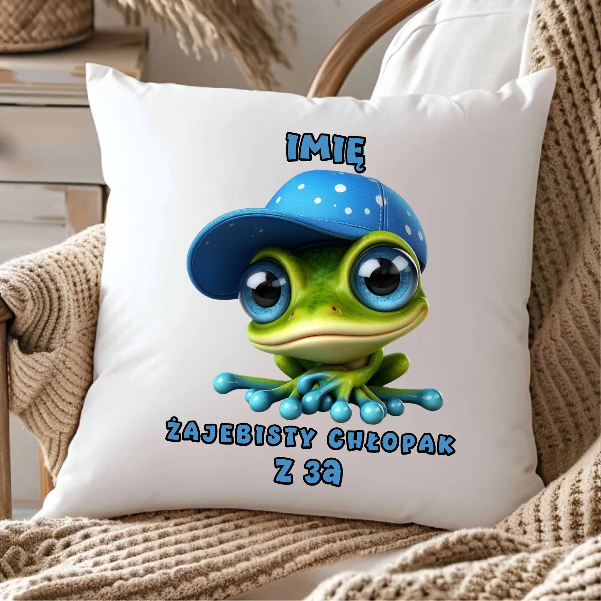 Poduszka na Dzień Chłopaka - Żajebisty Chłopak dla kolegów z klasy - personalizowana DCH01 - StoryCups.pl