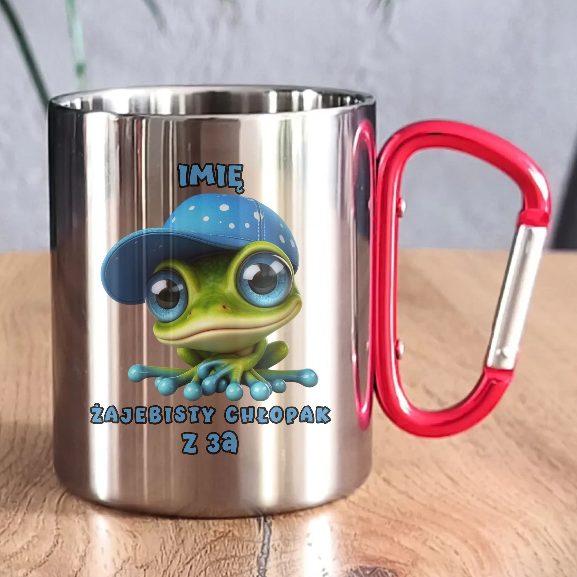 Kubek metalowy na Dzień Chłopaka - Żajebisty Chłopak dla kolegów z klasy - personalizowany DCH01 - StoryCups.pl