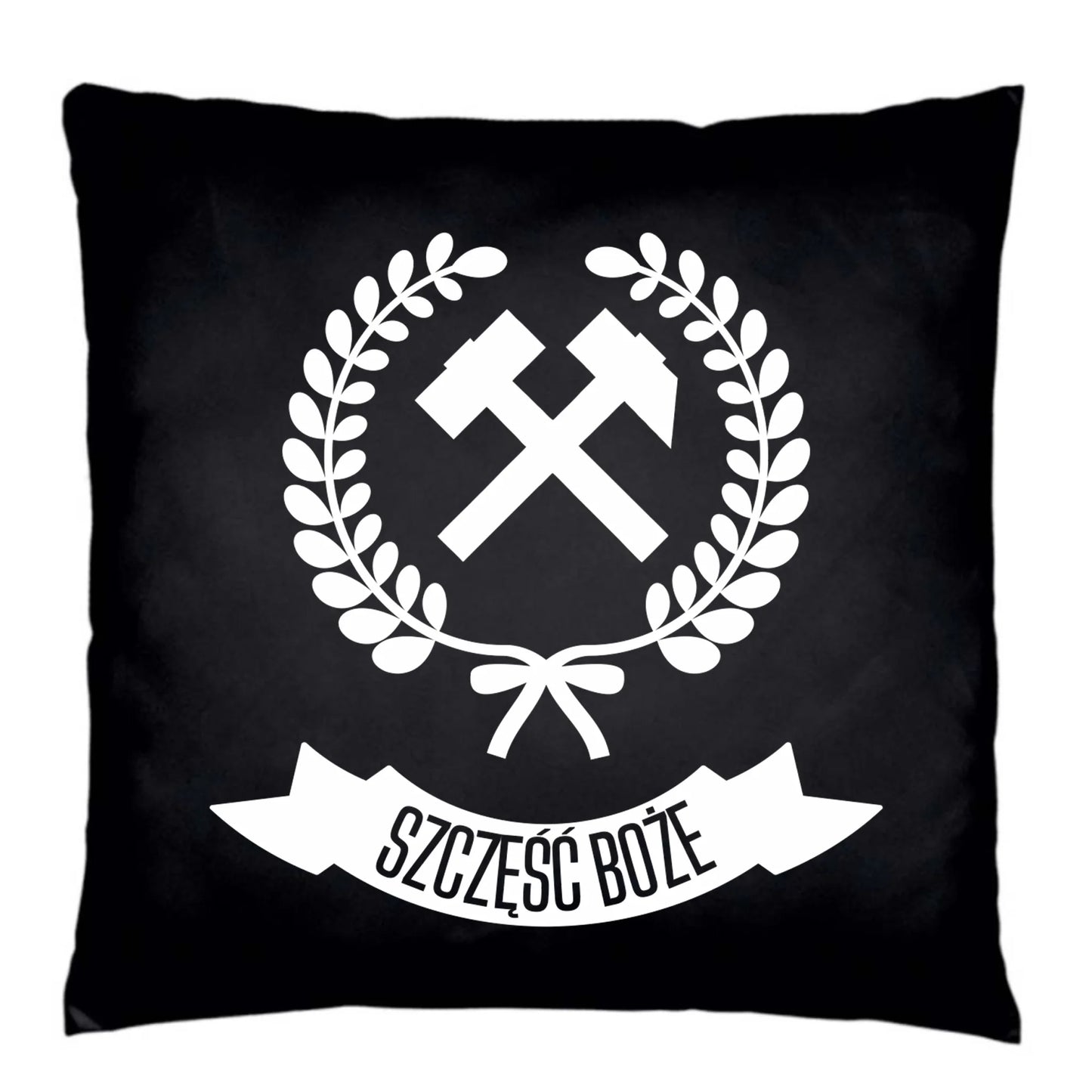 Poduszka dekoracyjna - prezent dla górnika - Szczęść Boże G02 - StoryCups.pl