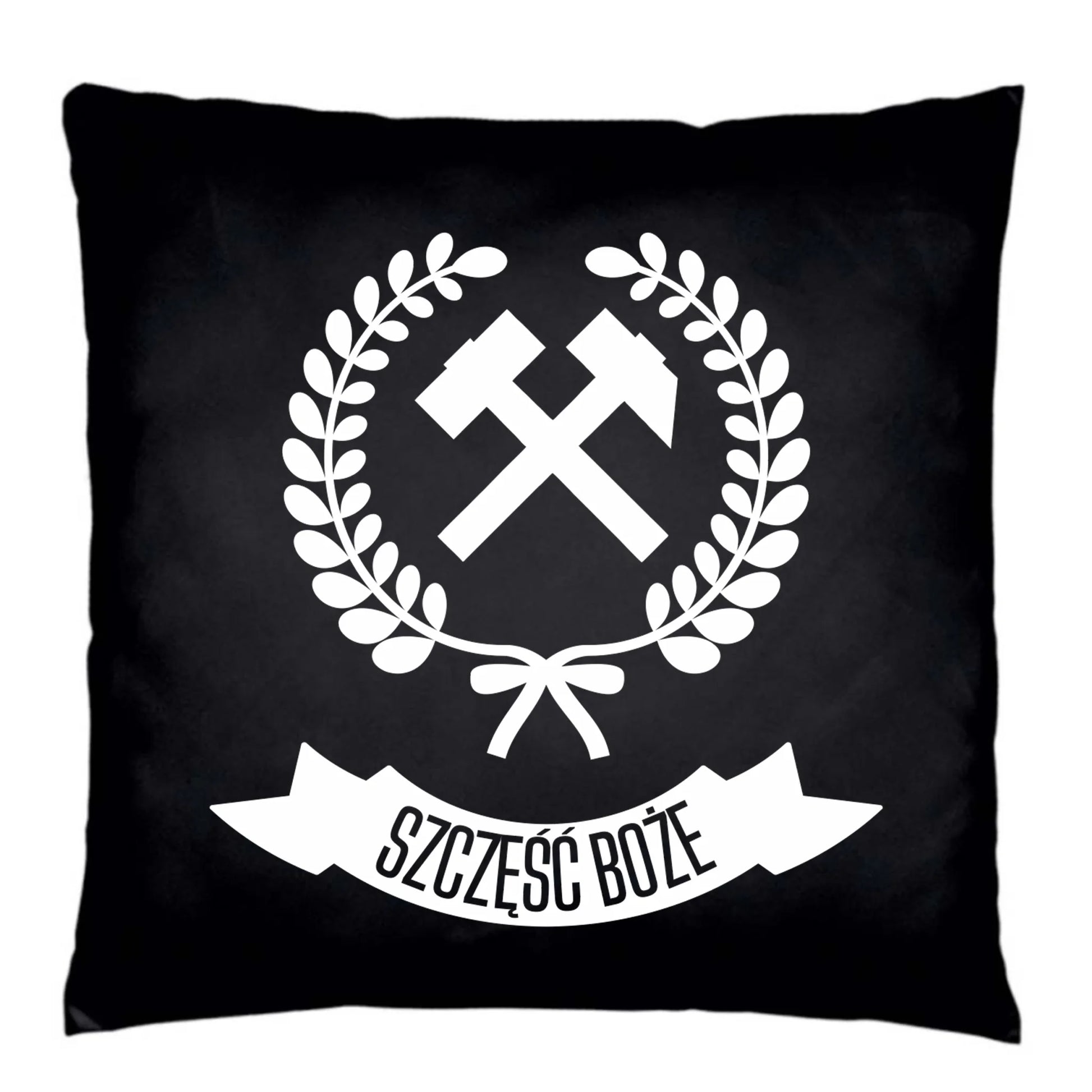 Poduszka dekoracyjna - prezent dla górnika - Szczęść Boże G02 - StoryCups.pl