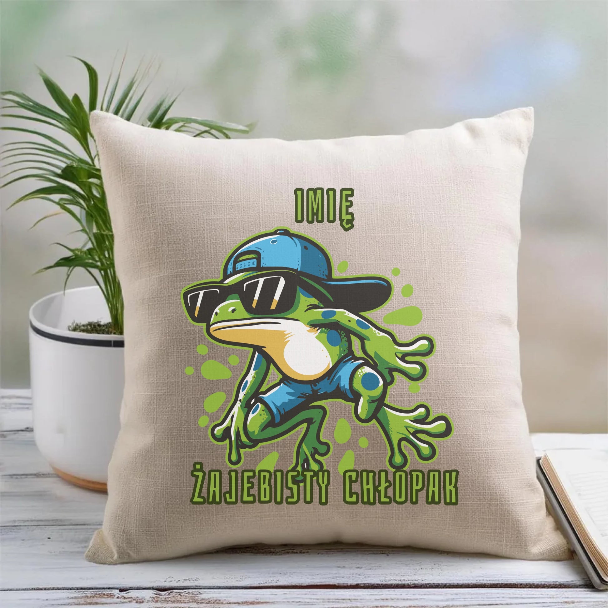 Poduszka - Żajebisty Chłopak prezent na Dzień Chłopaka - personalizowana DCH02 - StoryCups.pl