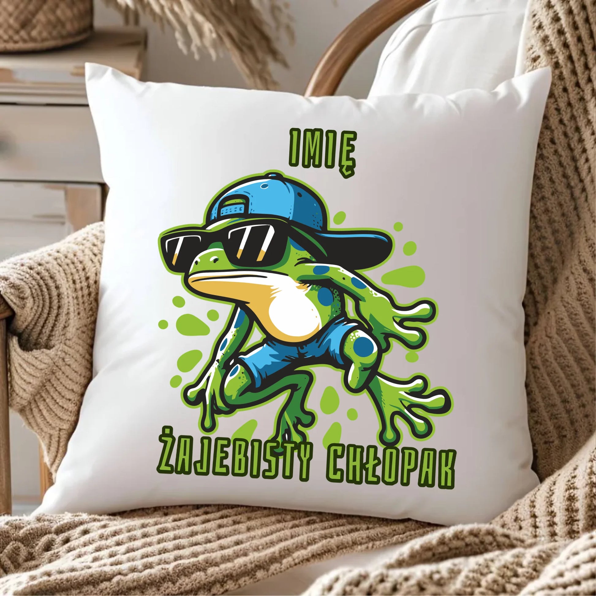 Poduszka - Żajebisty Chłopak prezent na Dzień Chłopaka - personalizowana DCH02 - StoryCups.pl