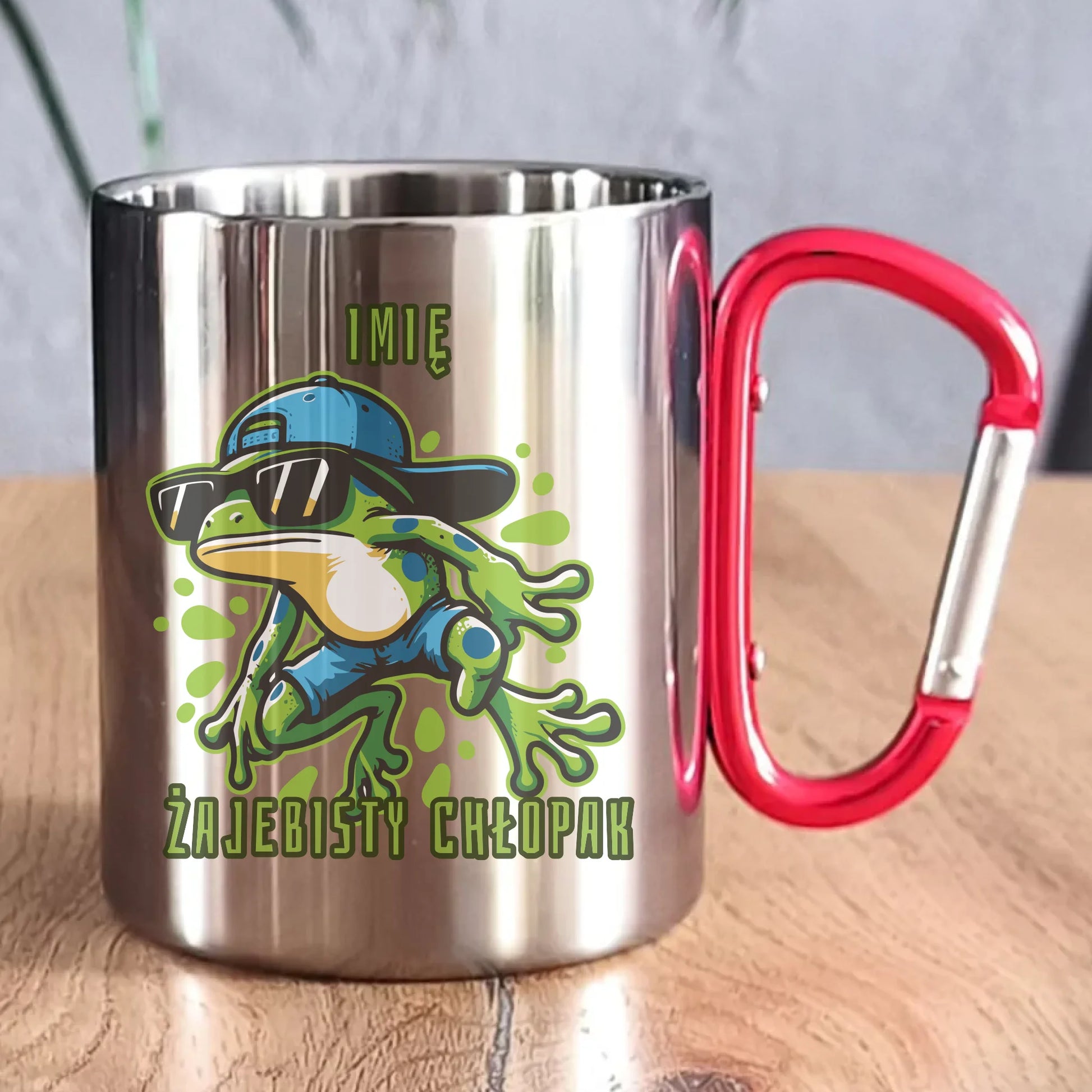 Kubek metalowy - Żajebisty Chłopak prezent na Dzień Chłopaka - personalizowany DCH02 - StoryCups.pl