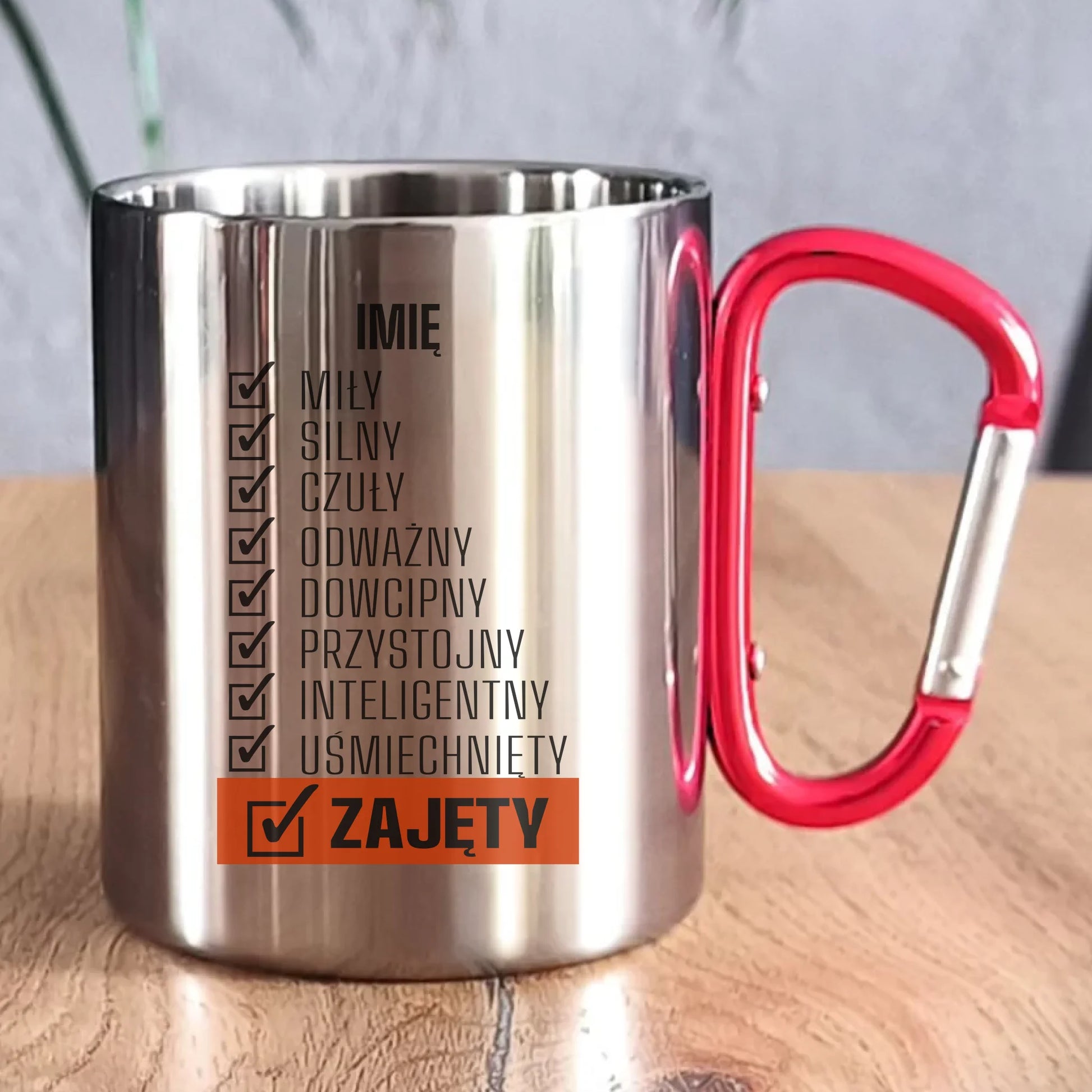 Kubek metalowy - Zajęty prezent dla chłopaka męża narzeczonego - personalizowany DCH05 - StoryCups.pl