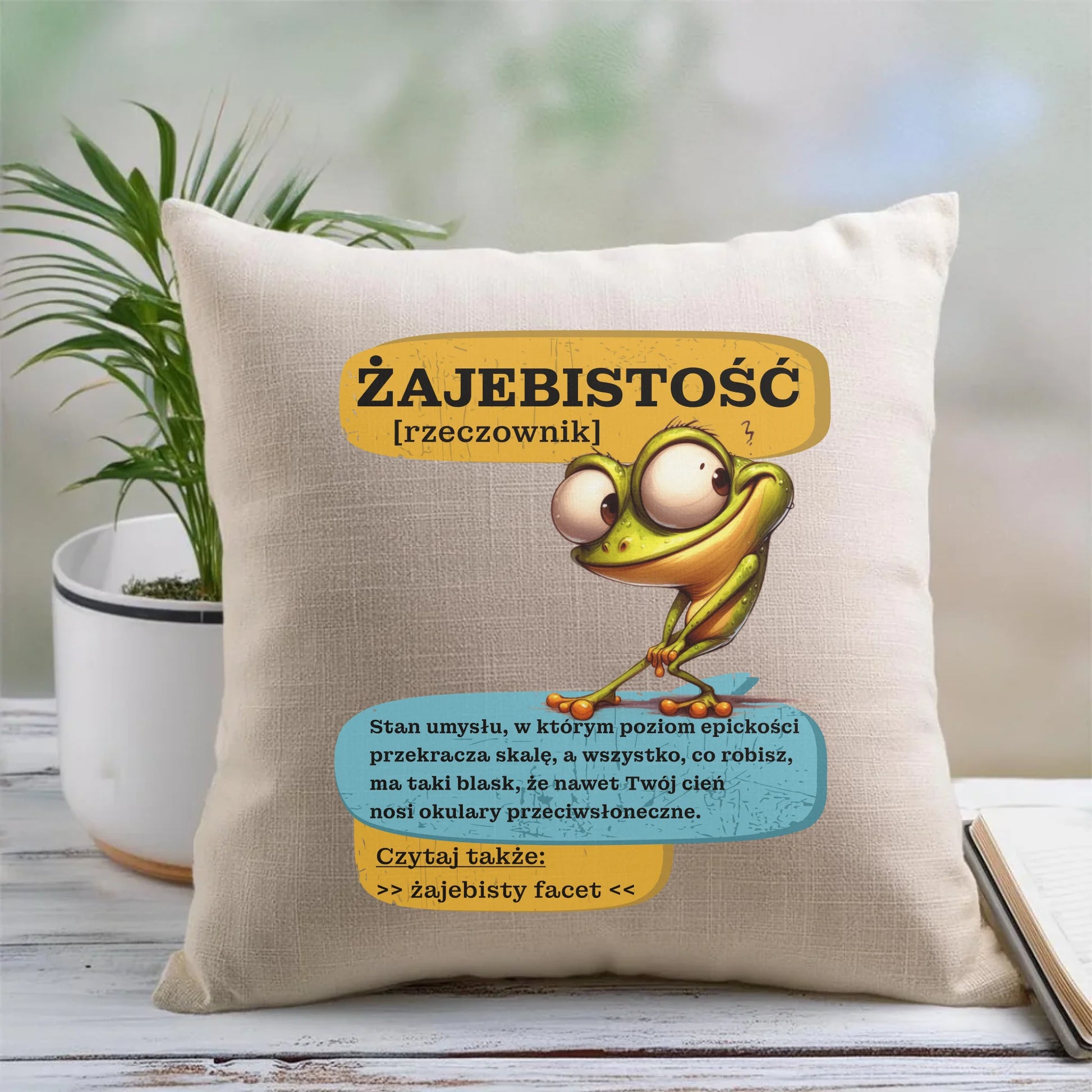 Poduszka - Żajebistość [rzeczownik] prezent na Dzień Chłopaka DCH06 - StoryCups.pl