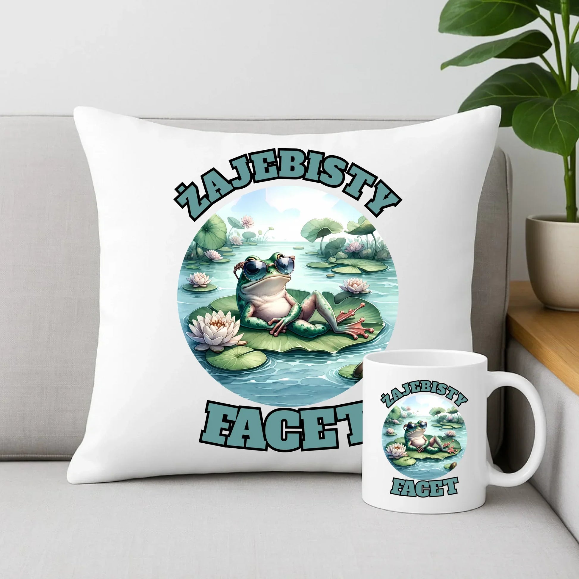 Zestaw poduszka i kubek - Żajebisty facet DCH08 - StoryCups.pl