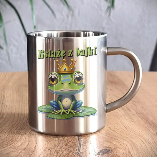 Kubek metalowy - Książę z bajki - prezent dla chłopaka męża narzeczonego DCH09 - StoryCups.pl