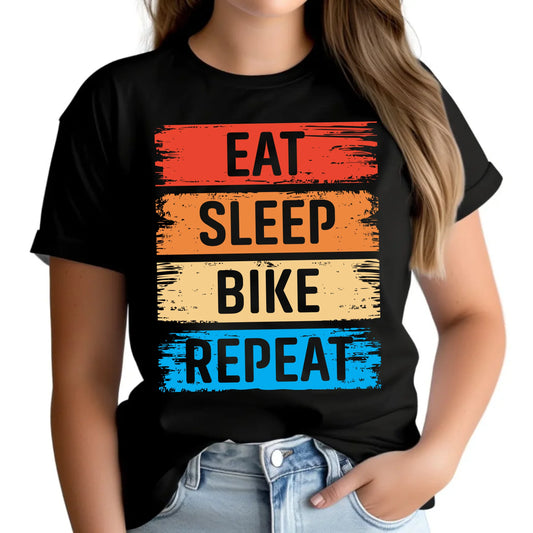 Koszulka damska - Eat sleep bike repeat - na rower HR03 - StoryCups.pl