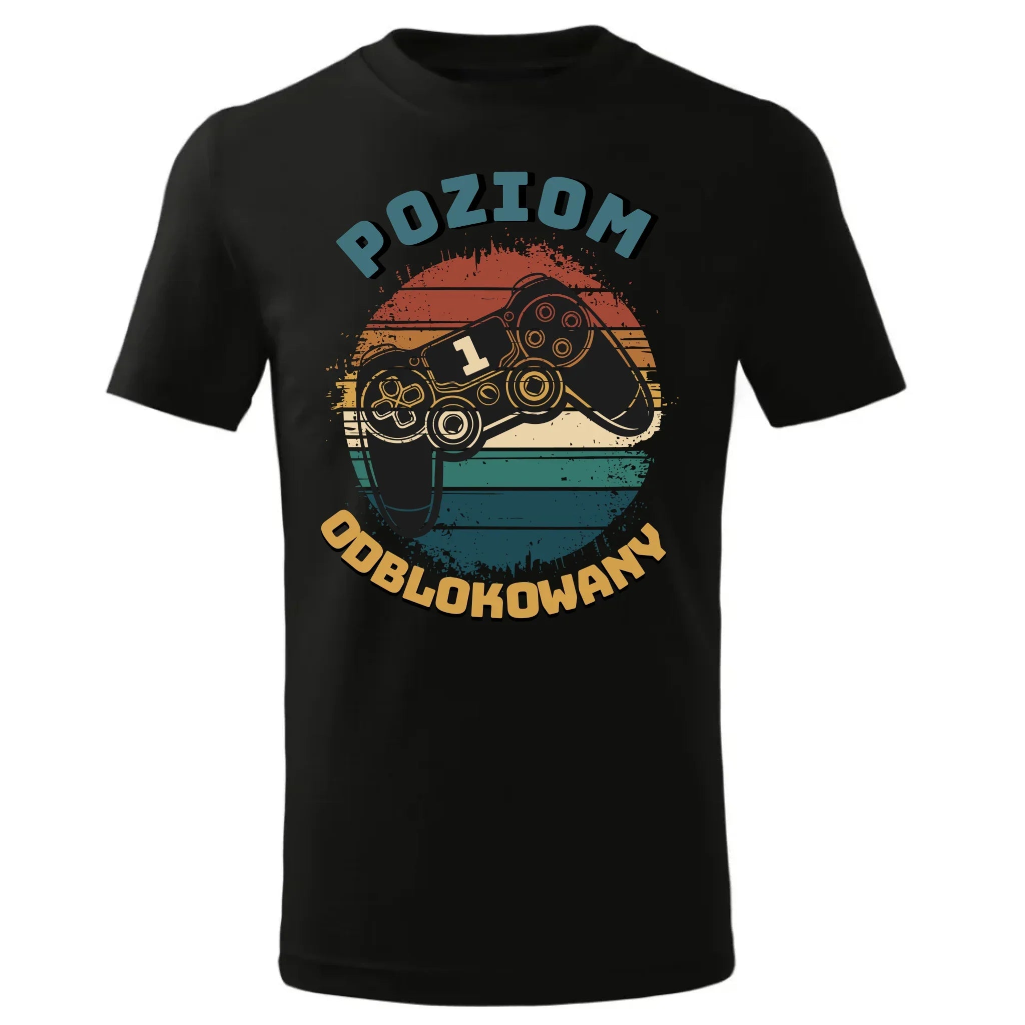 Koszulka dziecięca szkolna - Poziom odblokowany - gamer do szkoły - personalizowana SZ01 - StoryCups.pl