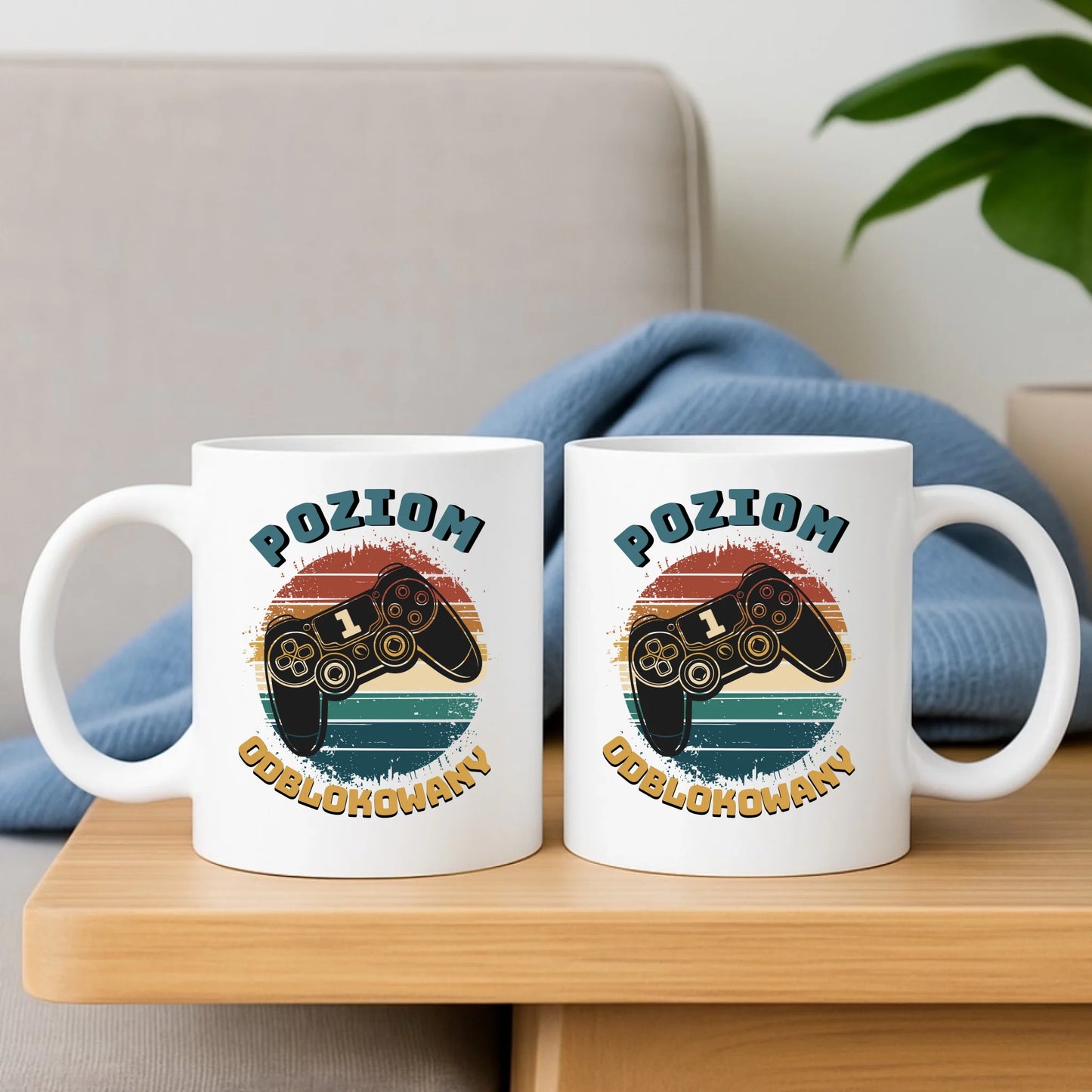 Kubek szkolny - Poziom odblokowany - gamer do szkoły - personalizowany SZ01 - StoryCups.pl