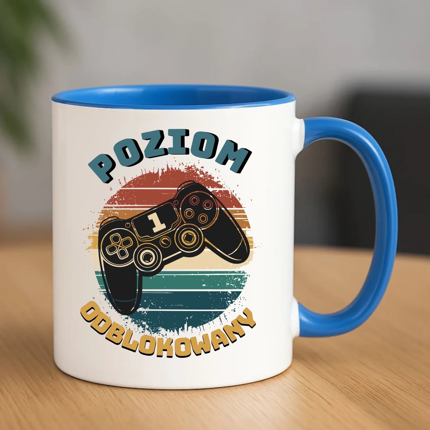 Kubek szkolny - Poziom odblokowany - gamer do szkoły - personalizowany SZ01 - StoryCups.pl