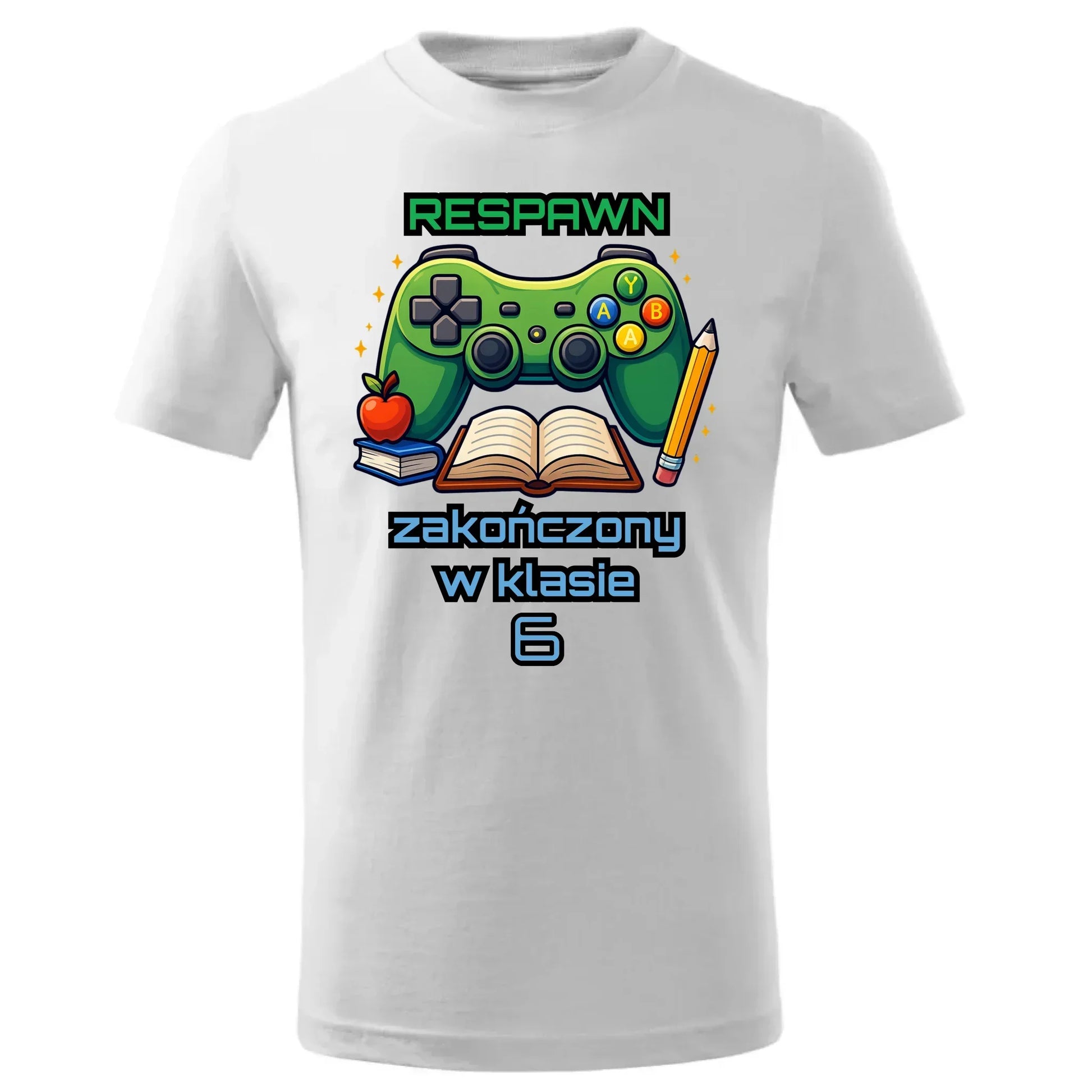 Koszulka dziecięca szkolna - Respawn - gamer do szkoły - personalizowana SZ18 - StoryCups.pl