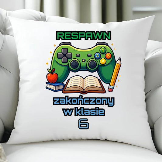 Poduszka szkolna - Respawn - gamer do szkoły - personalizowana SZ18