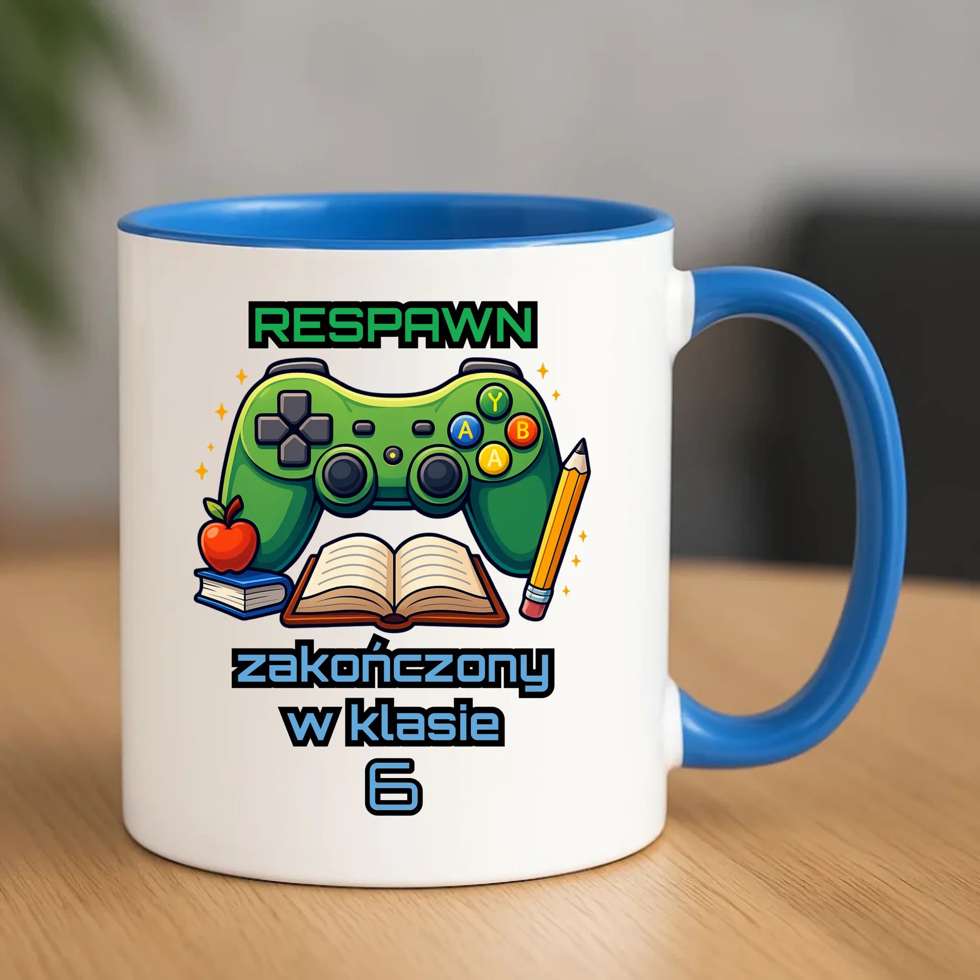 Kubek szkolny - Respawn - gamer do szkoły - personalizowany SZ18 - StoryCups.pl