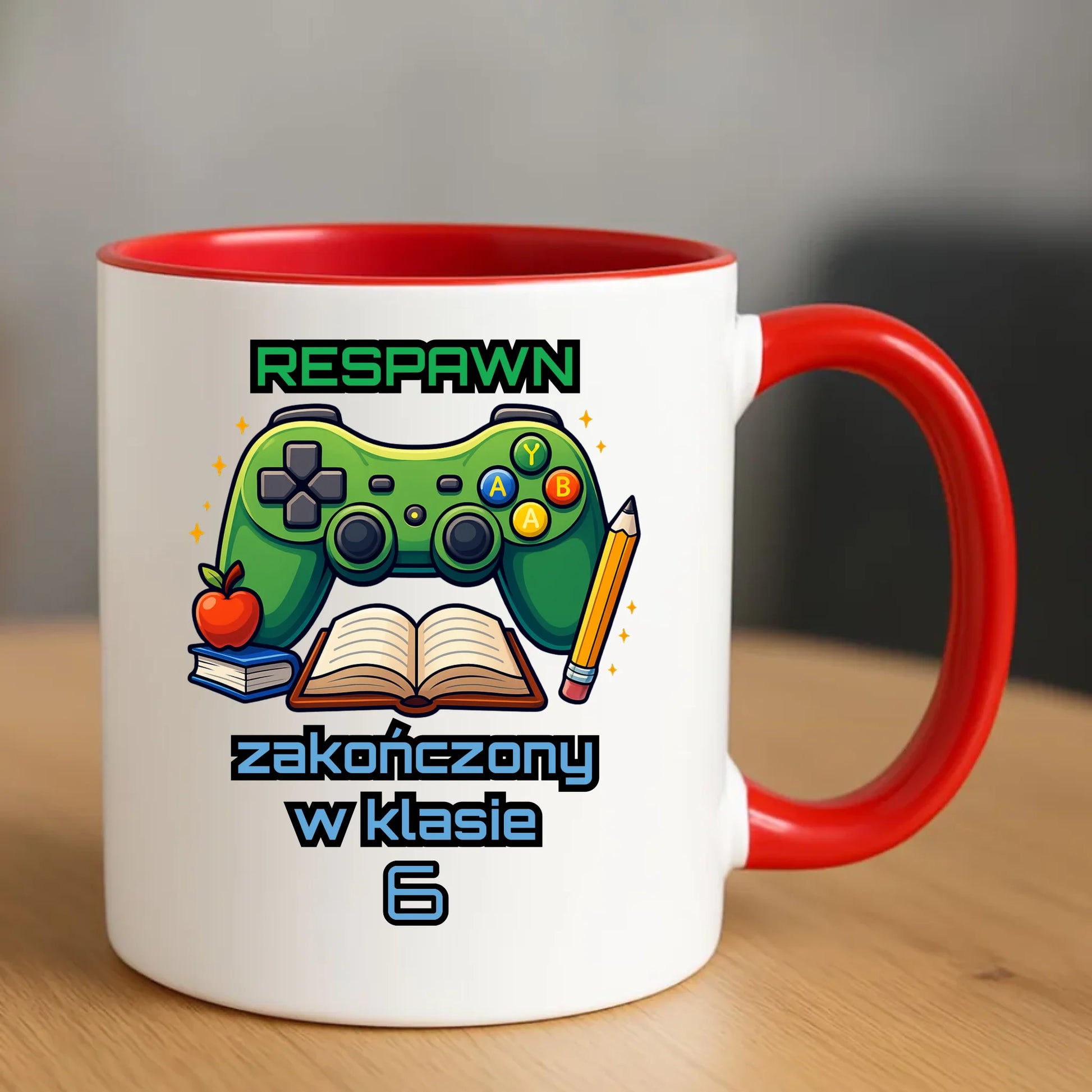 Kubek szkolny - Respawn - gamer do szkoły - personalizowany SZ18 - StoryCups.pl