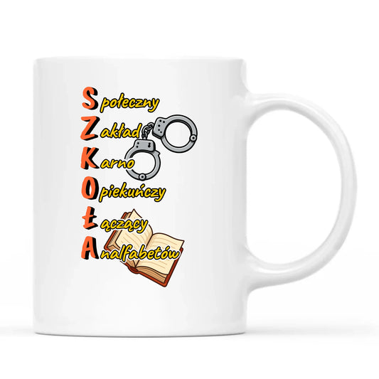 Kubek do szkoły - S.Z.K.O.Ł.A. Zakład Karno Opiekuńczy SZ17 - StoryCups.pl