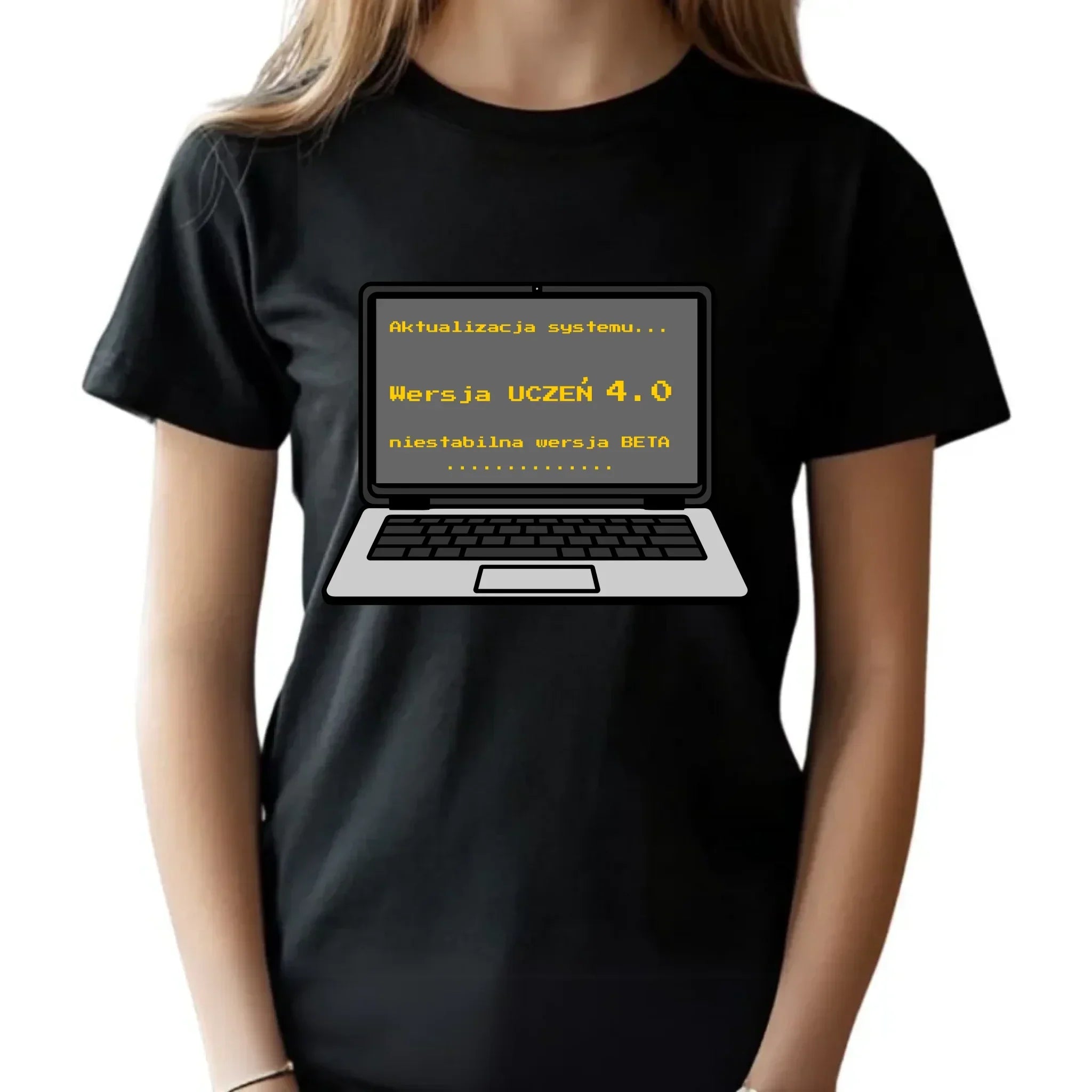 Koszulka dla ucznia - Aktualizacja systemu - powrót do szkoły - personalizowana SZ16 - StoryCups.pl