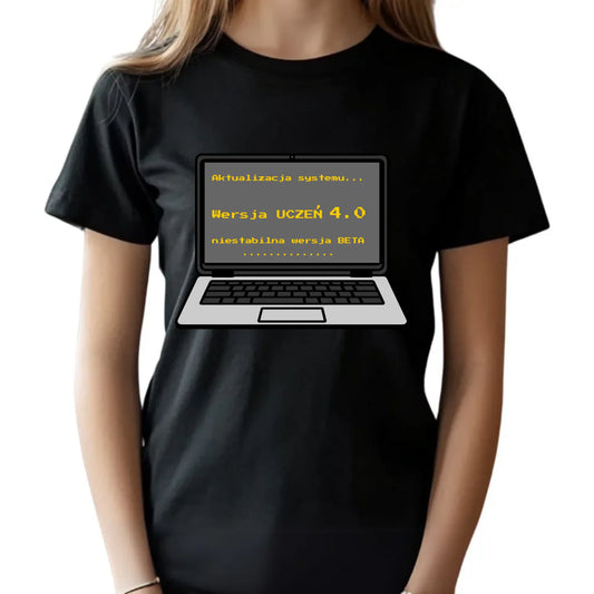 Koszulka dla ucznia - Aktualizacja systemu - powrót do szkoły - personalizowana SZ16 - StoryCups.pl