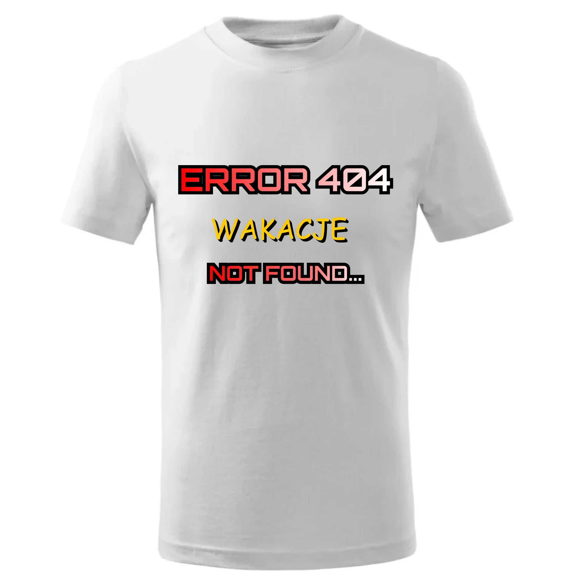 Koszulka dziecięca szkolna - Error 404 - śmieszna SZ15 - StoryCups.pl