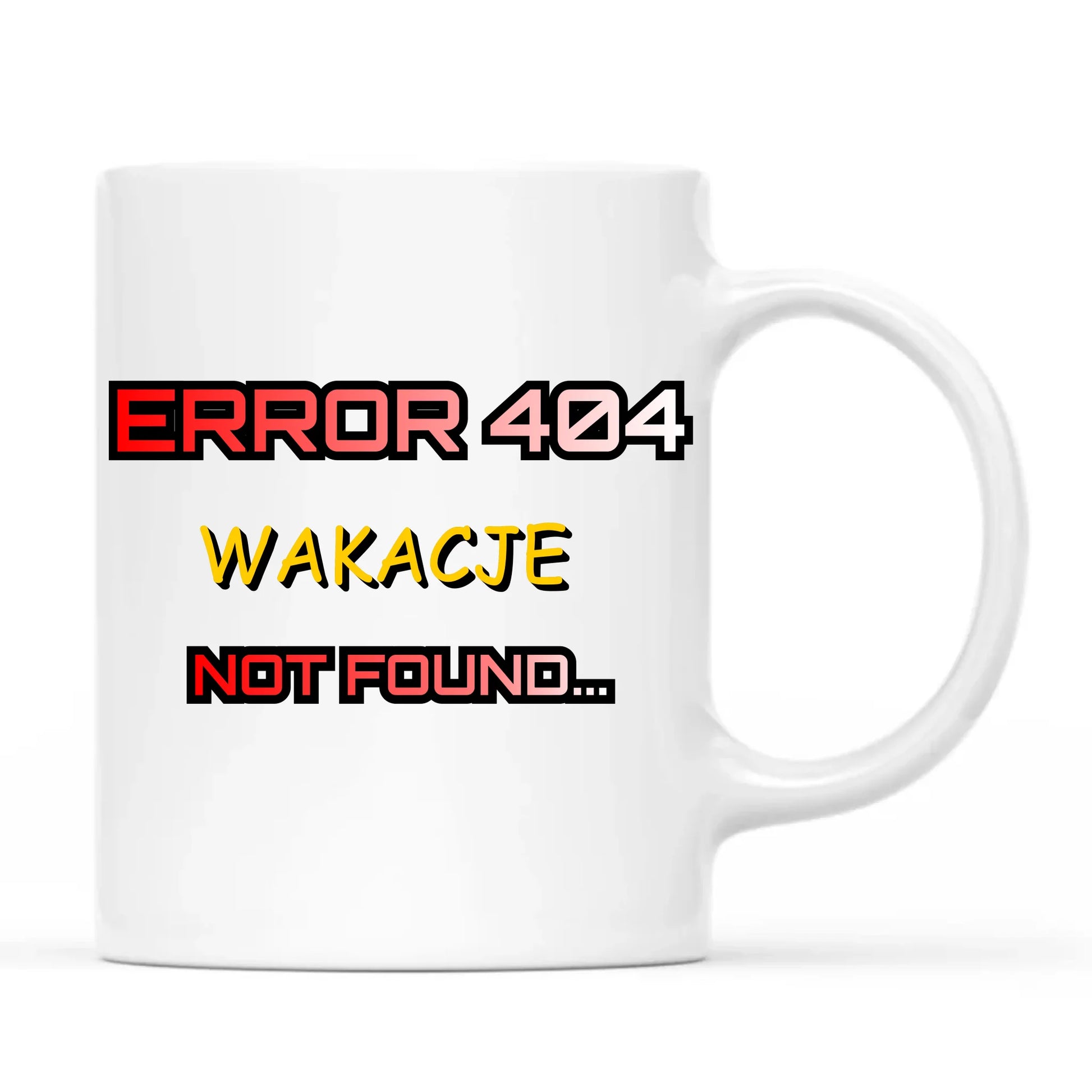 Kubek szkolny - Error 404 - śmieszny SZ15 - StoryCups.pl