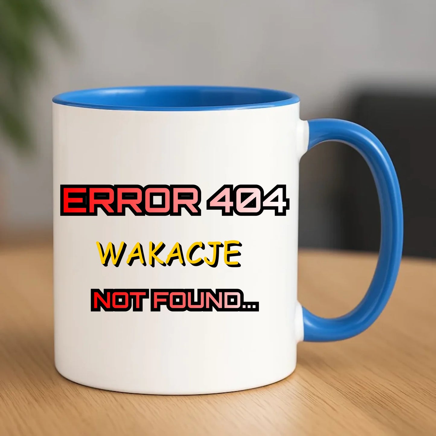 Kubek szkolny - Error 404 - śmieszny SZ15 - StoryCups.pl