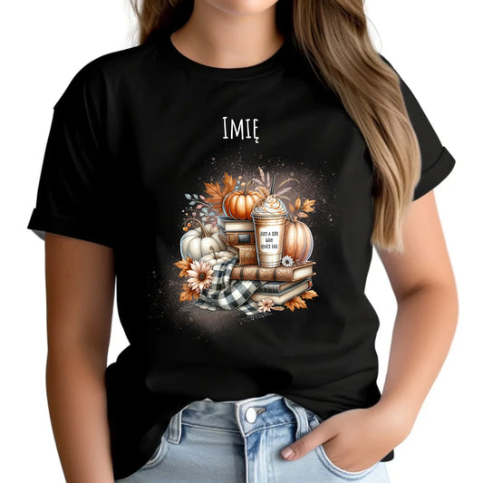 Koszulka damska jesienna - Książkara - personalizowana JS14 - StoryCups.pl