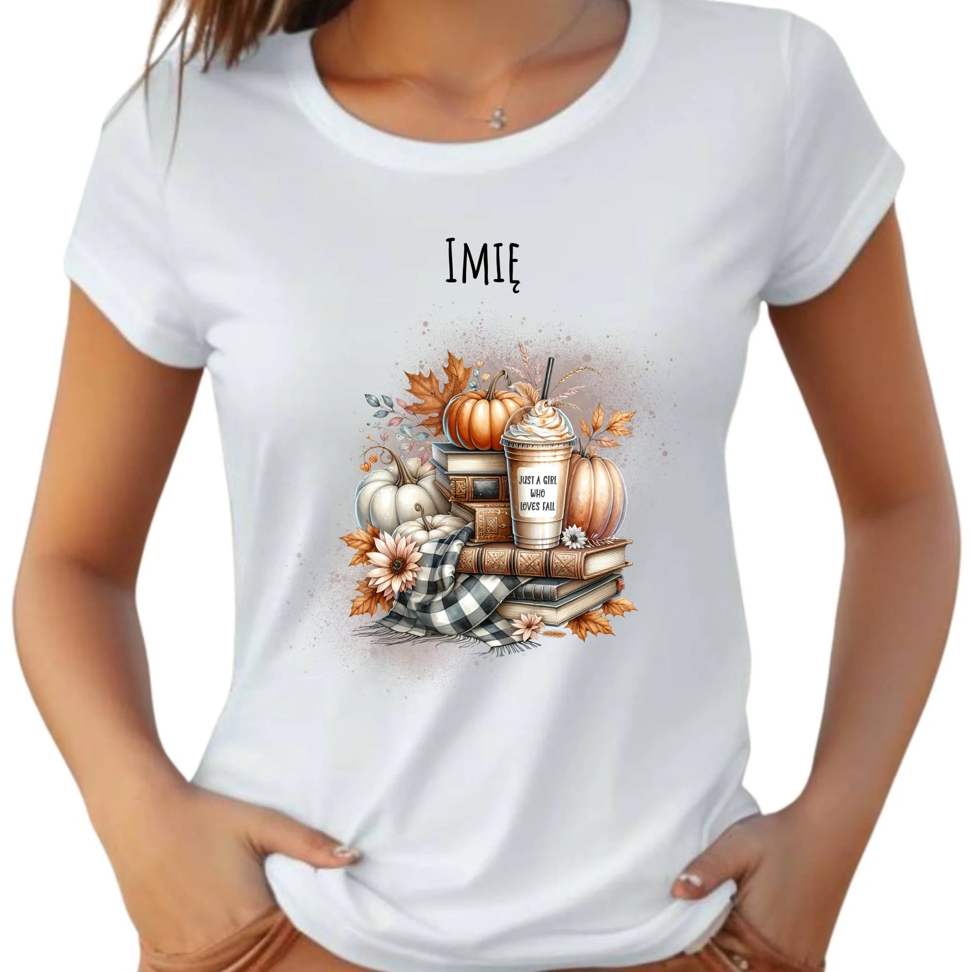 Koszulka damska jesienna - Książkara - personalizowana JS14 - StoryCups.pl