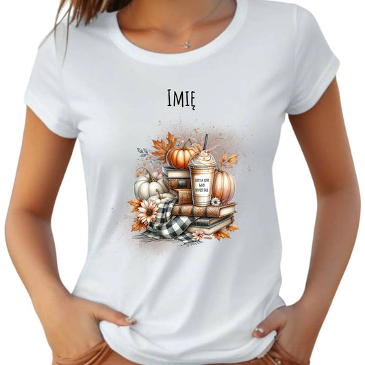Koszulka damska jesienna - Książkara - personalizowana JS14 - StoryCups.pl