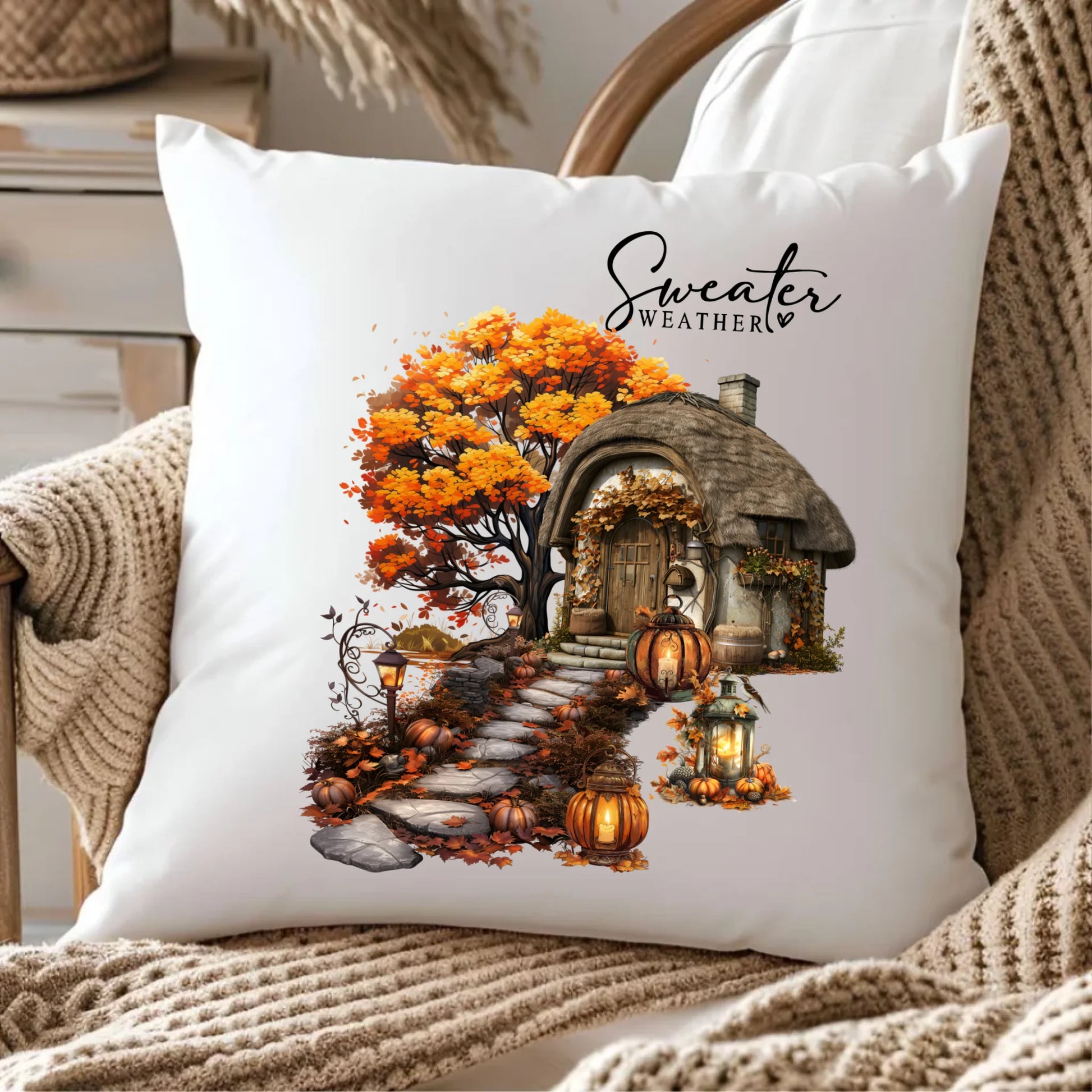 Poduszka jesienna - Sweater weather JS15 - StoryCups.pl