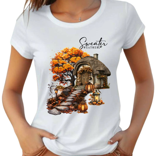 Koszulka damska jesieniara - Sweater weather JS15 - StoryCups.pl