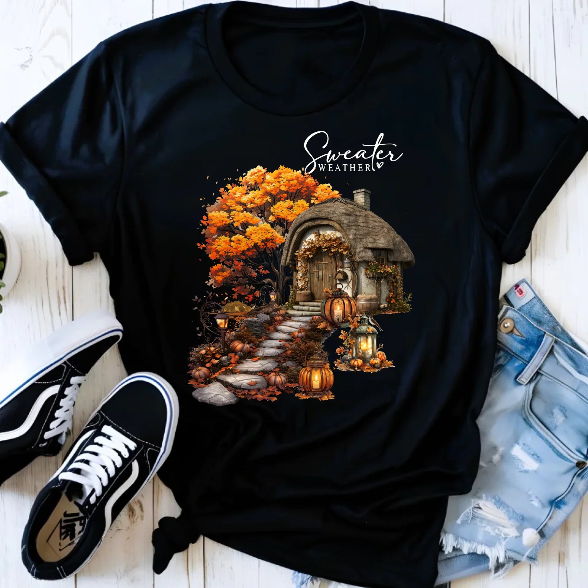 Koszulka damska jesieniara - Sweater weather JS15 - StoryCups.pl
