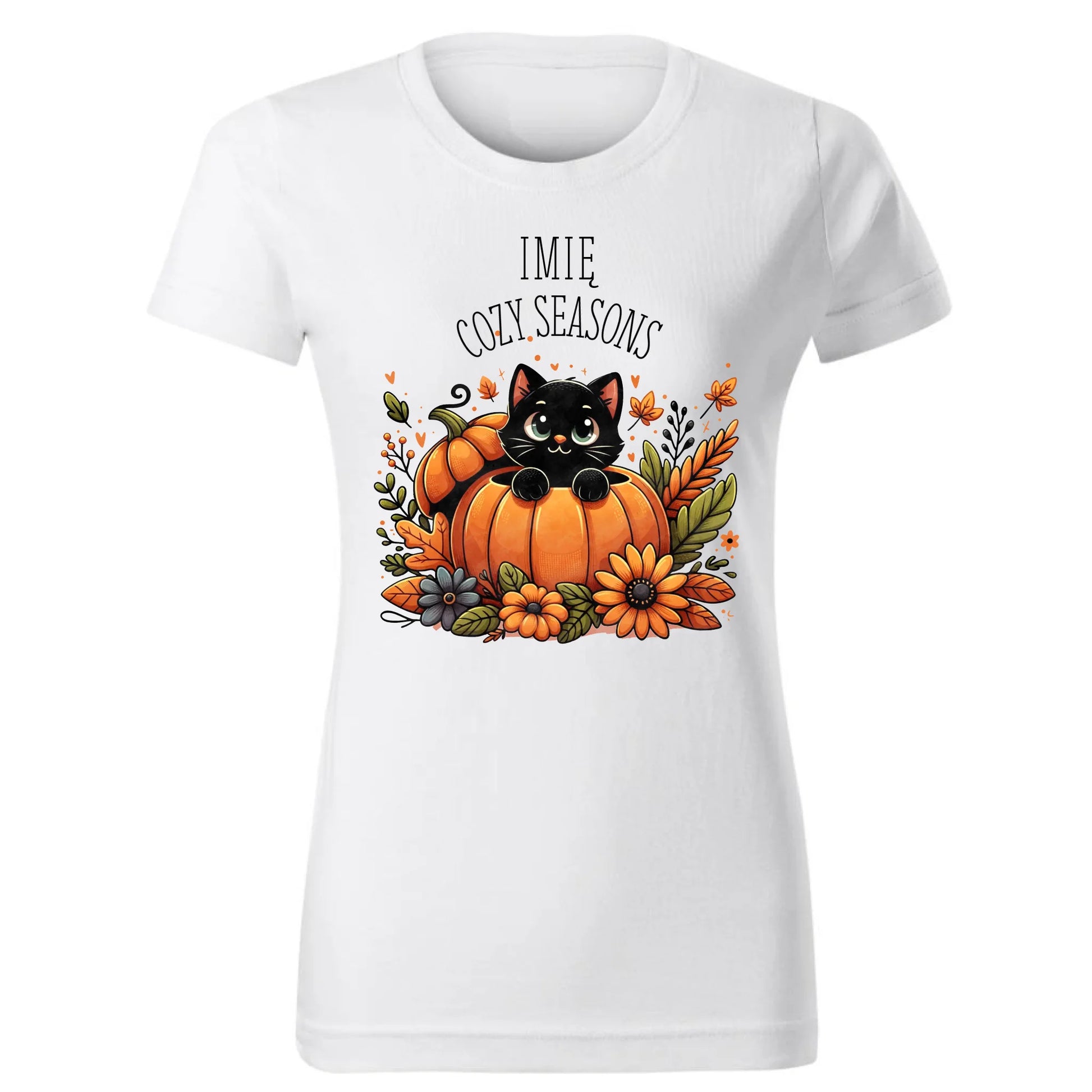 Koszulka damska jesieniara - Cozy Seasons - personalizowana JS01 - StoryCups.pl