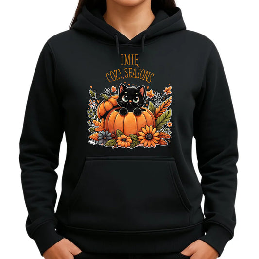 Bluza damska z kapturem jesieniara - Cozy Seasons - personalizowana JS01 - StoryCups.pl