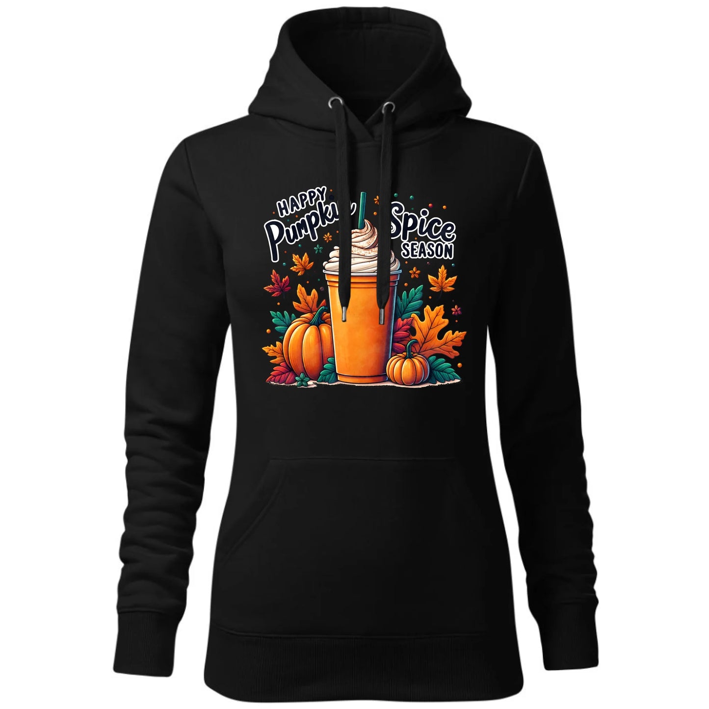 Bluza damska z kapturem jesieniara - Pumpkin Spice - kawa dyniowa JS02 - StoryCups.pl