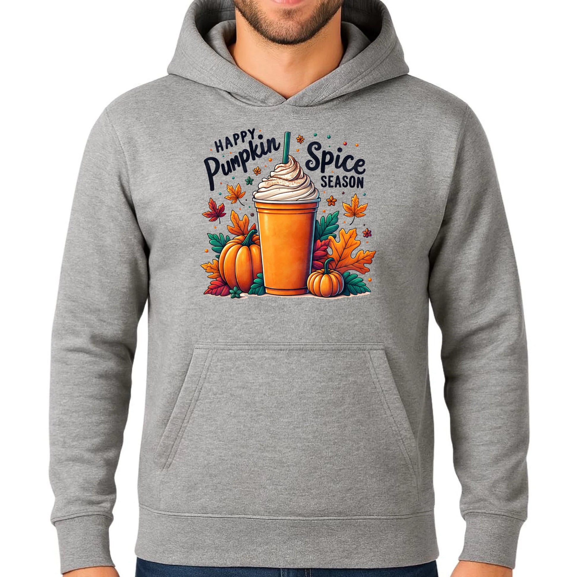Bluza męska z kapturem jesienna - Pumpkin Spice - kawa dyniowa JS02 - StoryCups.pl