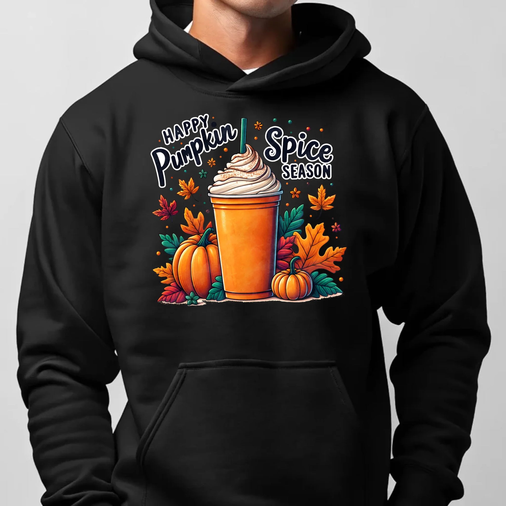 Bluza męska z kapturem jesienna - Pumpkin Spice - kawa dyniowa JS02 - StoryCups.pl