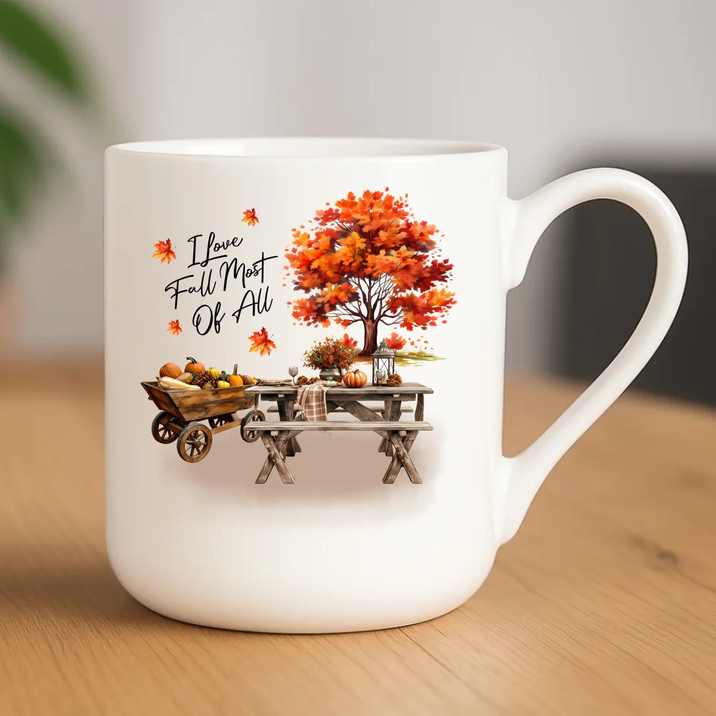 Kubek elegant jesieniara – Jesienny piknik z dyniami JS04 - StoryCups.pl