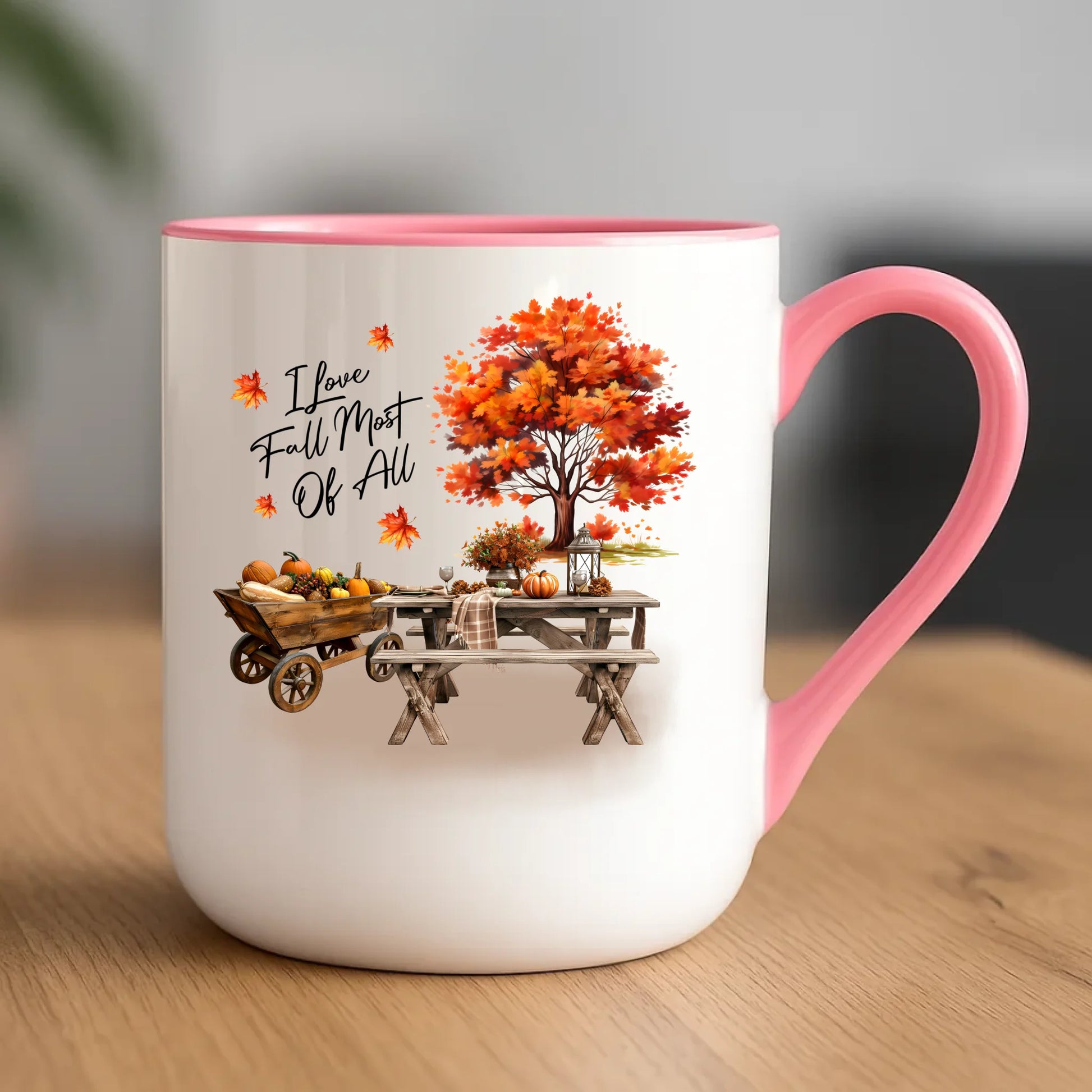 Kubek elegant jesieniara – Jesienny piknik z dyniami JS04 - StoryCups.pl