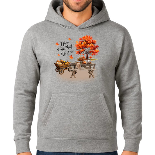 Bluza męska z kapturem jesienna – Jesienny piknik z dyniami JS04 - StoryCups.pl