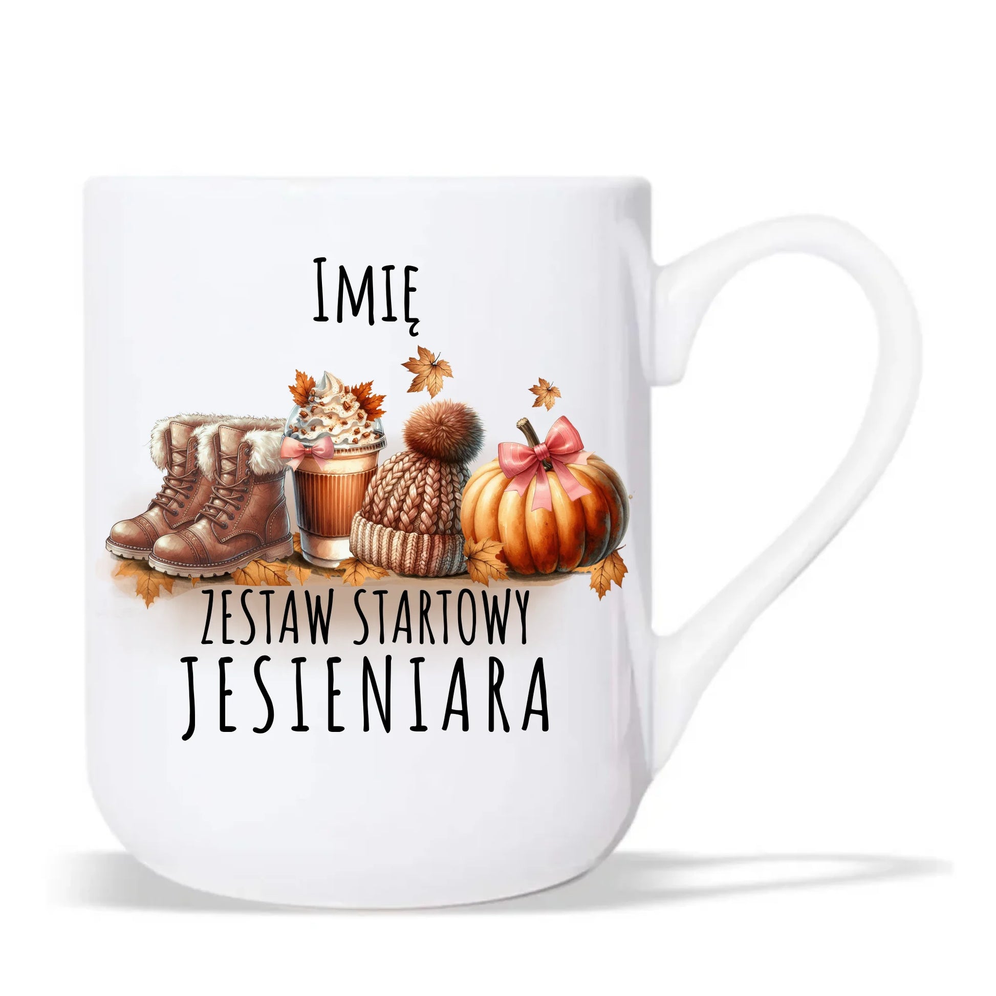 Kubek elegant jesieniara – Zestaw startowy - personalizowany JS05 - StoryCups.pl
