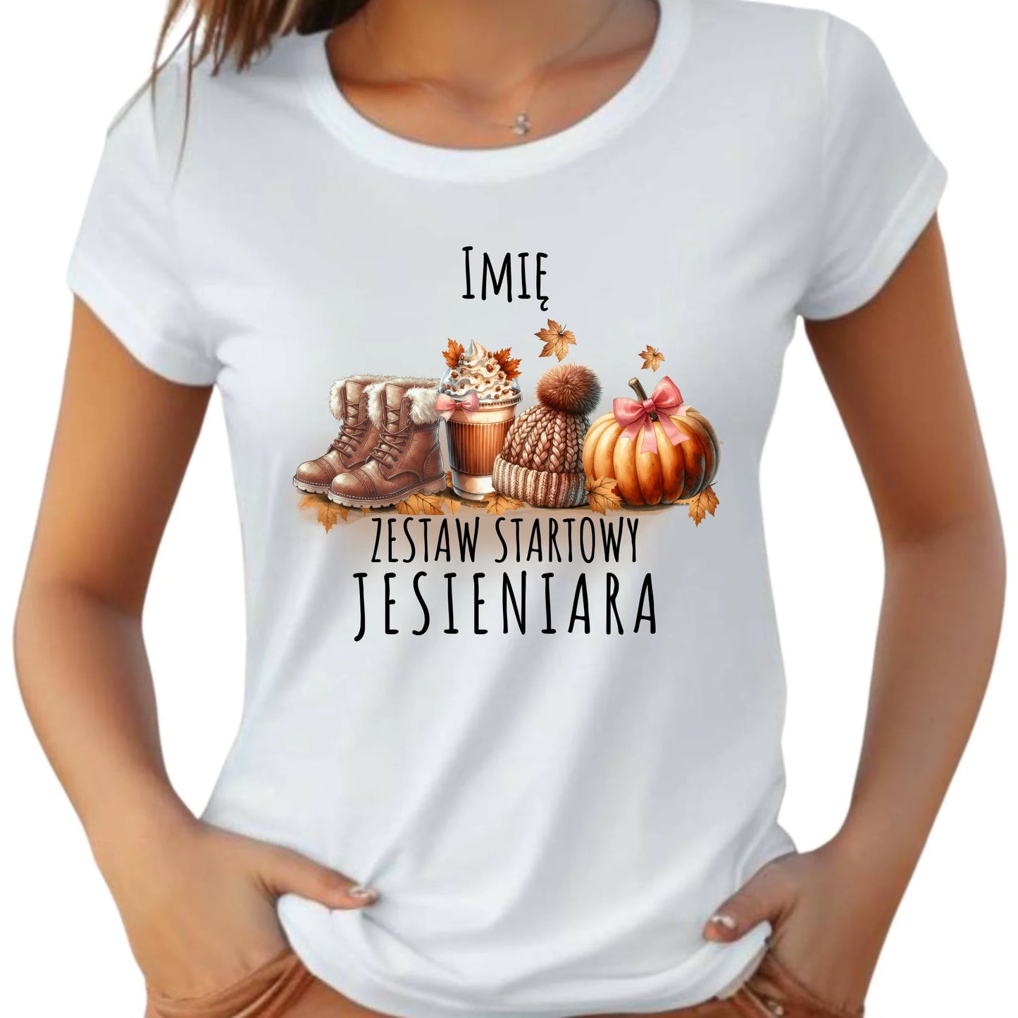Koszulka damska jesieniara – Zestaw startowy - personalizowana JS05 - StoryCups.pl