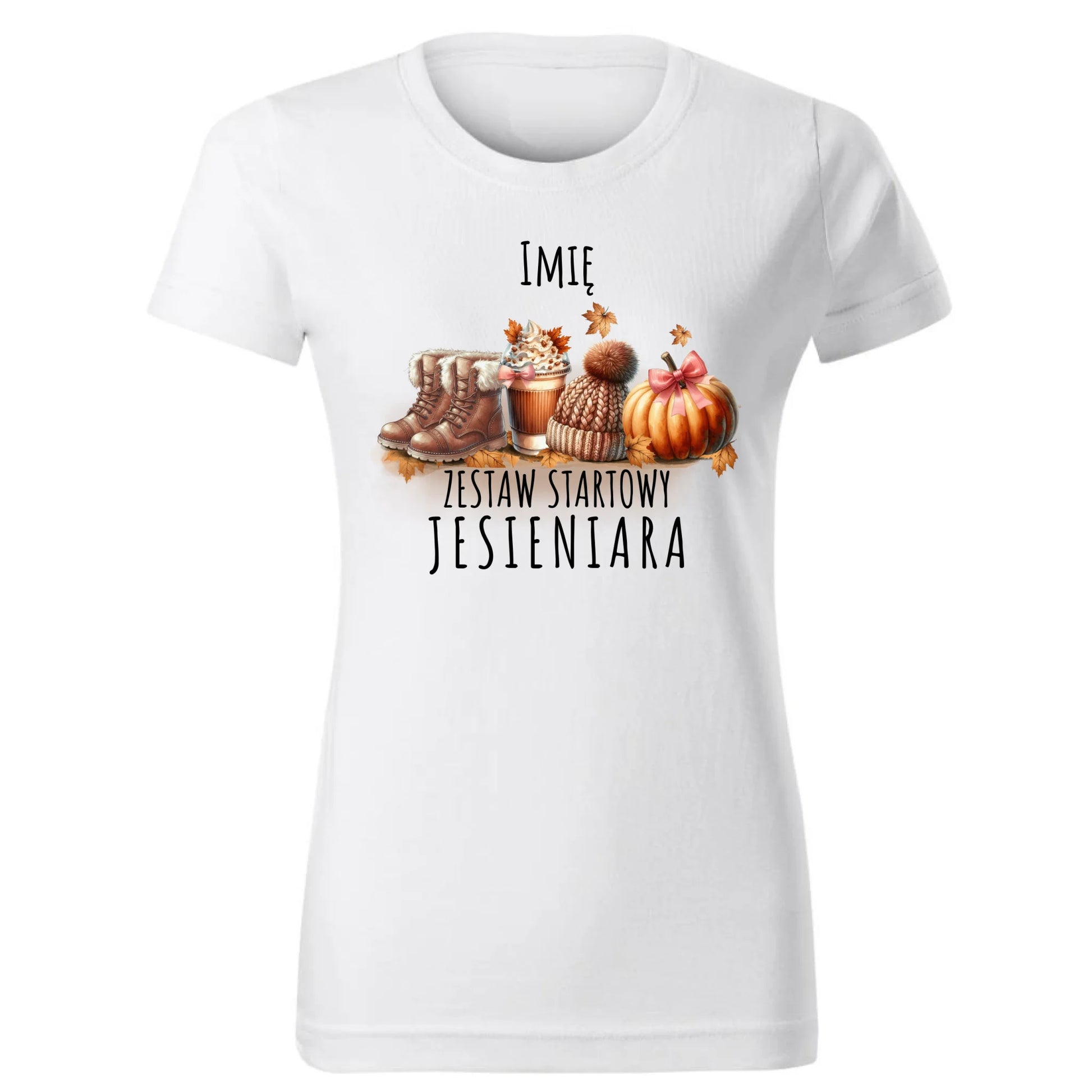 Koszulka damska jesieniara – Zestaw startowy - personalizowana JS05 - StoryCups.pl