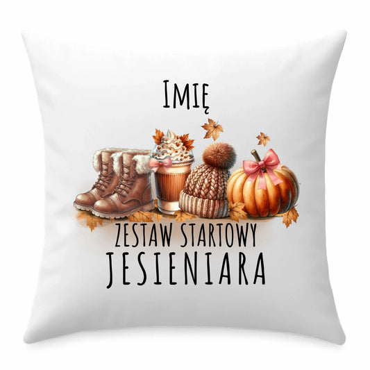 Poduszka jesieniara – Zestaw startowy - personalizowana JS05 - StoryCups.pl