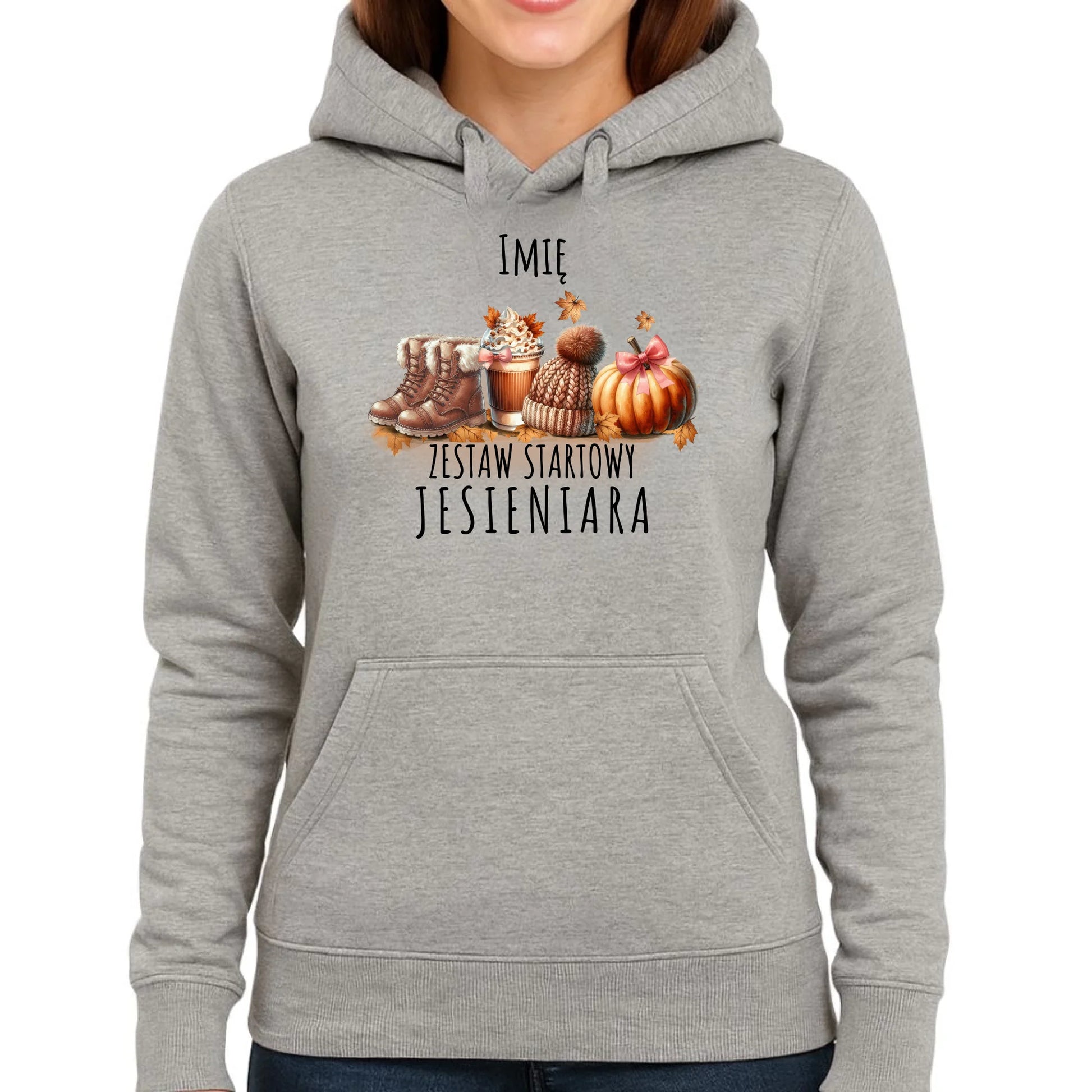 Bluza damska z kapturem jesieniara – Zestaw startowy - personalizowana JS05 - StoryCups.pl