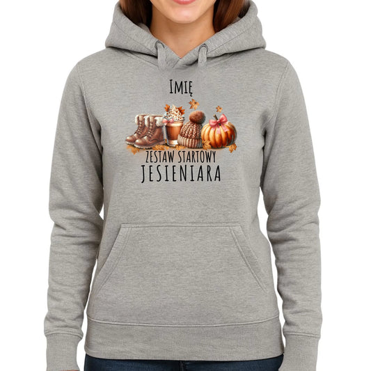 Bluza damska z kapturem jesieniara – Zestaw startowy - personalizowana JS05 - StoryCups.pl