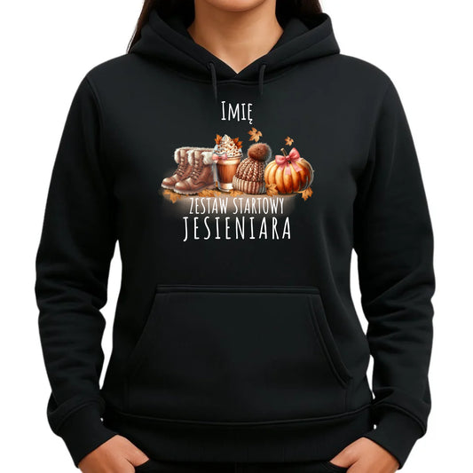 Bluza damska z kapturem jesieniara – Zestaw startowy - personalizowana JS05 - StoryCups.pl
