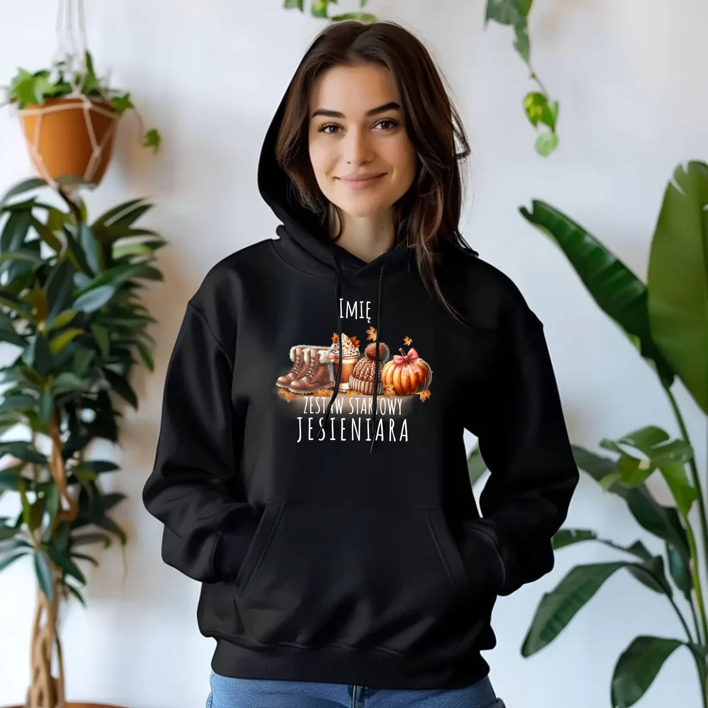 Bluza damska z kapturem jesieniara – Zestaw startowy - personalizowana JS05 - StoryCups.pl