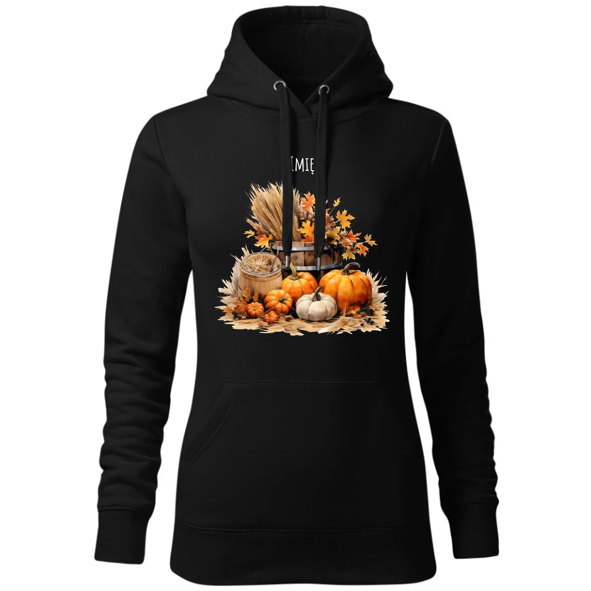 Bluza damska z kapturem jesieniara - Harvest vibes - personalizowana JS09 - StoryCups.pl